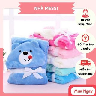 Khăn ủ thú Khăn quấn cho bé sơ sinh Chăn ủ thú bông dày dặn cao cấp cho sơ sinh