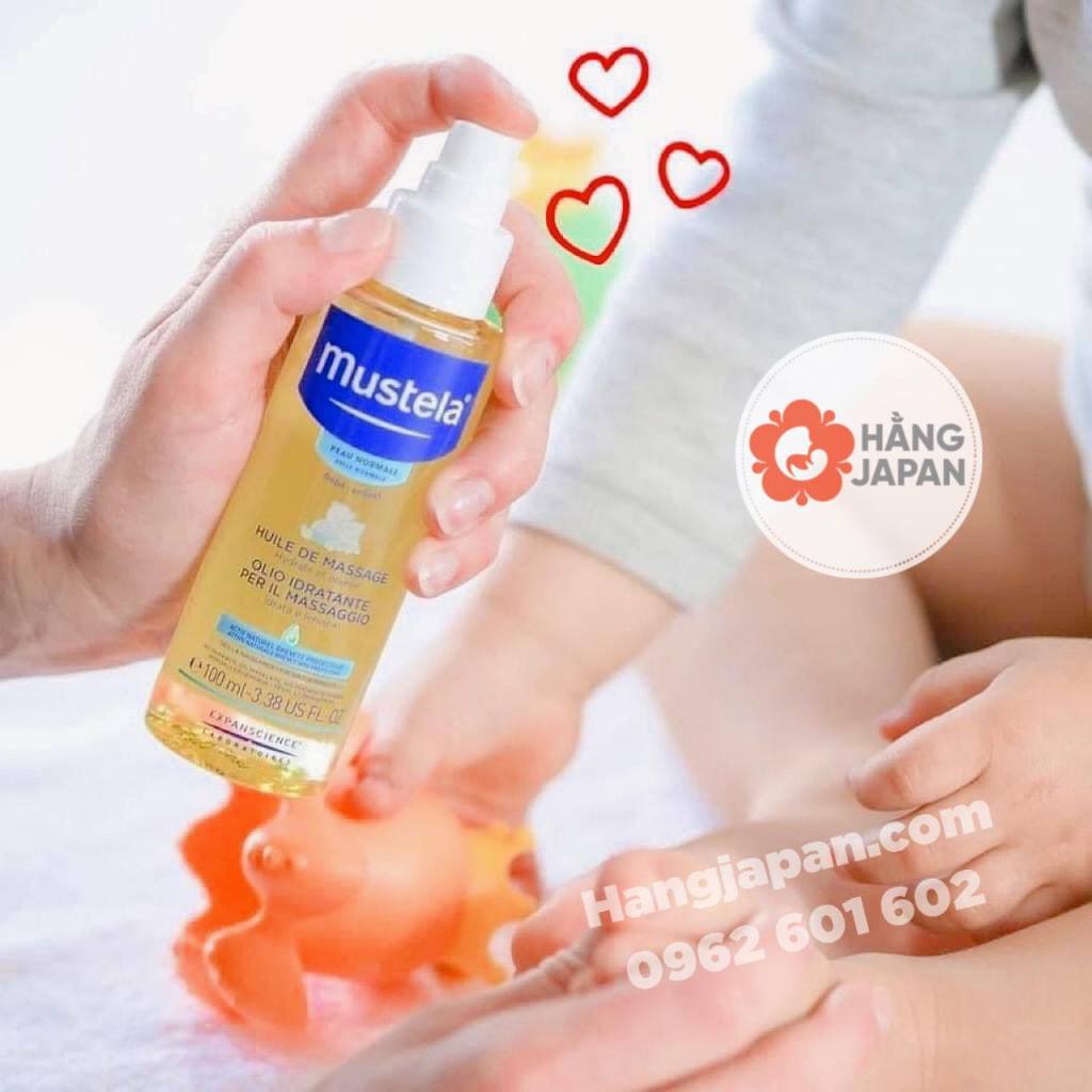 Bộ sản phẩm sữa tắm gội, dưỡng da, dầu massage Mustela 2in1 tinh chất bơ an toàn cho bé sơ sinh chính hãng - Hàng Pháp