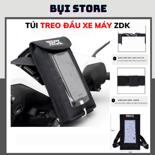 Túi treo đầu xe máy ZDK mini, đựng điện thoại, thiết kế mới có lỗ sạc, 2 lớp hỗ trợ thoát nhiệt tốt cho điện thoại