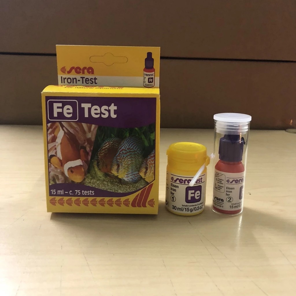 Test Phèn Fe Sera, đo Phèn Sắt Sera Đức, đo phèn sắt nước nuôi thủy sản, thủy sinh, rau thủy canh( T