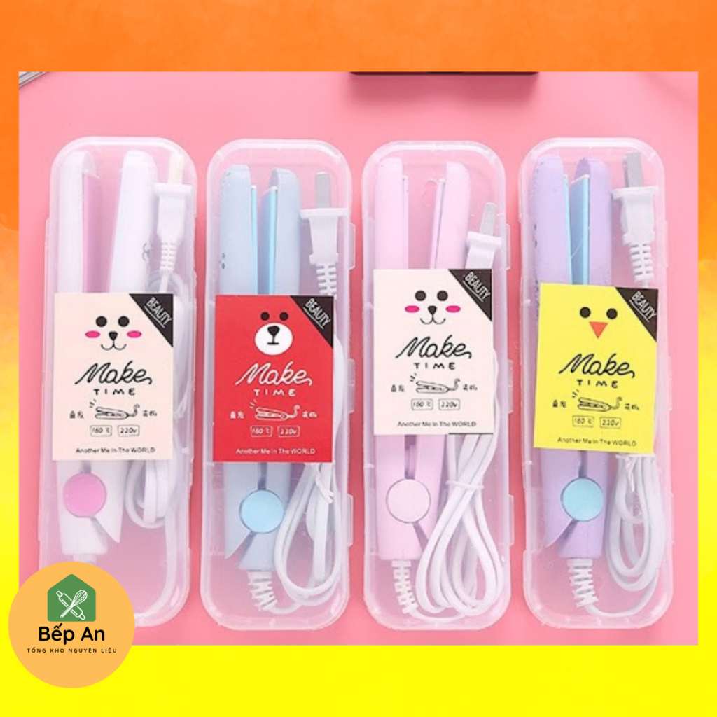 (GIÁ TỐT NHẤT) Máy ép tóc mini Make time (Dùng  hàn miệng túi kẹo Nougat)