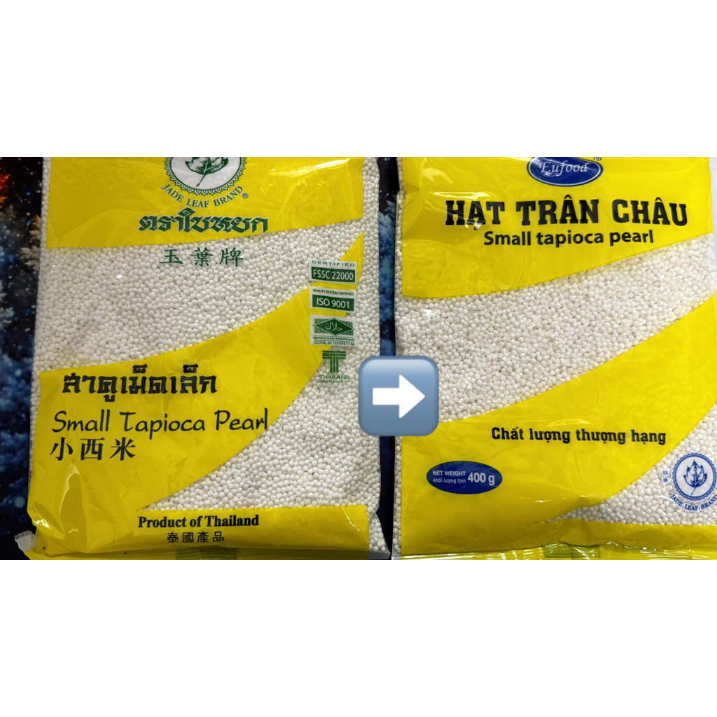 Bột báng Thái gói 400g ( Hạt trân châu nhỏ)