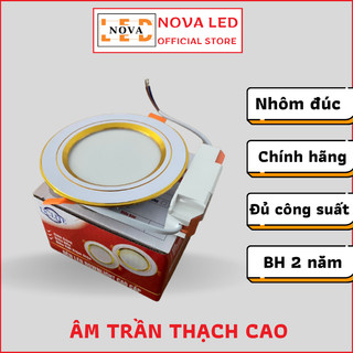 Đèn âm trần thạch cao 7w 3 chế độ, bóng đèn led âm trần thạch cao downlight mắt trâu cao cấp BH 2 năm