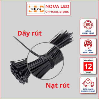 Dây rút nhựa đen dẻo dai bền bỉ chịu lực chịu nhiệt tốt size 4x200