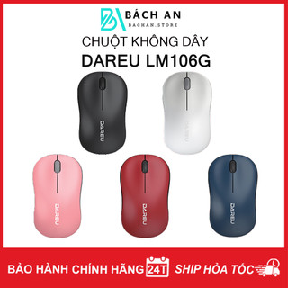 Chuột không dây giá rẻ dareu lm106g - hàng chính hãng - bảo hành 24 tháng