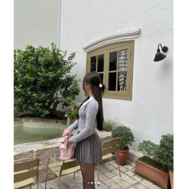 Túi nữ Chow bag Hérisson màu hồng nhũ  + nơ tháo rời | BigBuy360 - bigbuy360.vn