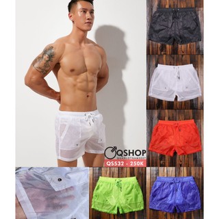 Quần short đi biển đi bơi vải dù siêu mỏng xuyên thấu gợi cảm QSHOP QS532