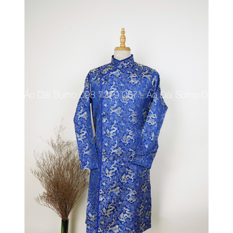 ÁO DÀI CÁCH TÂN NAM GẤM THIÊN LONG