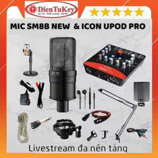 Mic Thu Âm  Micro Livestream Trọn Bộ Soundcard ICON UPOD PRO & Mic TAKSTAR SM8B New ⚡BH 1 NĂM⚡ Thu Âm Điện