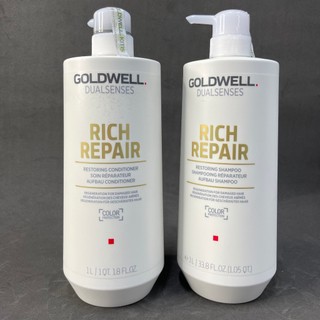 Dầu gội xả phục hồi tóc hư tổn Goldwell Dualsenses Rich Repair 1000ML chính hãng