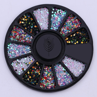 Khay charm, đá tròn mix màu, mix size