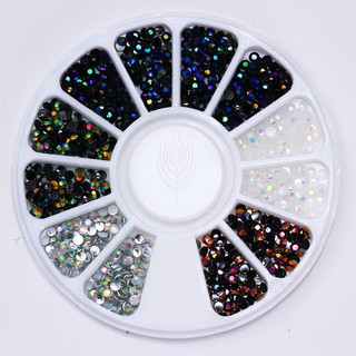 Khay charm, đá tròn mix màu, mix size