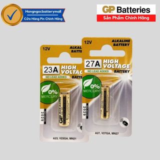 Vỉ 1 viên pin a23 gp , a27 gp alkaline 12v - hàng chính hãng