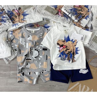 Set 2 bộ cotton bé trai 100-150