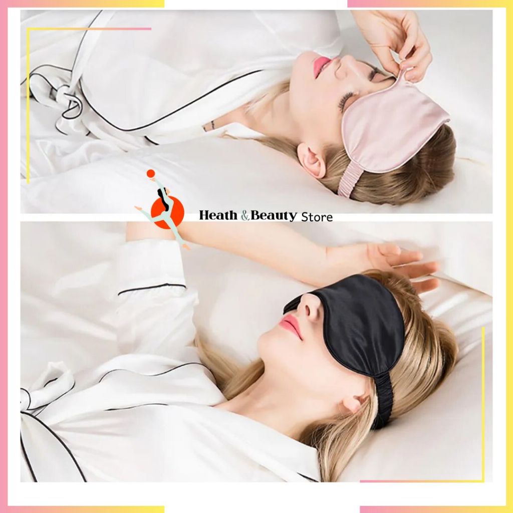 Che mắt ngủ trưa, bịt mắt ngủ lụa mềm tặng kèm túi đựng L2M
