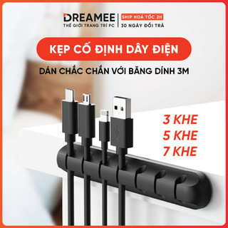 Kẹp cố định dây cáp sạc, tai nghe, dây phụ kiện đa năng làm gọn bàn làm việc, taplo xe hơi tiện dụng