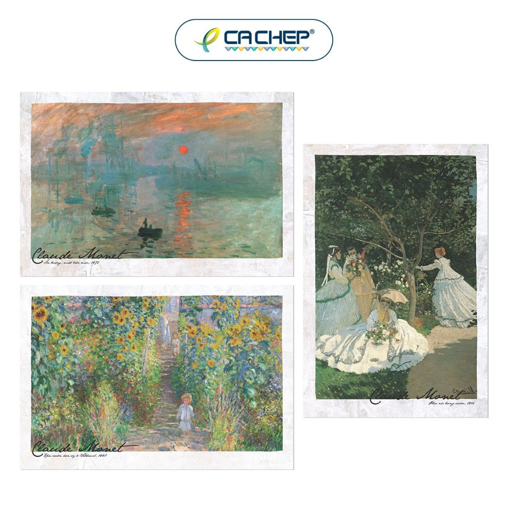 Cá Chép -  Postcard danh họa - Claude Monet (Tùy chọn)
