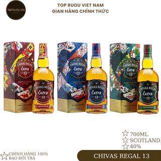 Chivas regal 13 xanh - đỏ - xanh lá 700ml