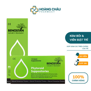 Kem bôi trĩ và viên đặt co búi trĩ benostan - giảm các triệu chứng khó chịu do trĩ