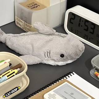 Hộp bút hình con Cá Mập cute dễ thương đáng yêu túi đựng bút thú nhồi bông gấu ngộ nghĩnh