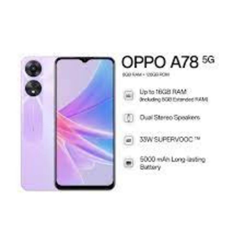 điện thoại OppoA78 hỗ trợ Mạng 5G, Máy Chính Hãng 2sim ram 8G rom 256G, Camera sắc nét, Chiên Game nặng mượt - TNN 08 | BigBuy360 - bigbuy360.vn