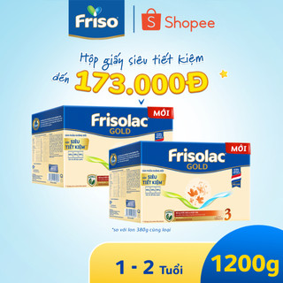 Combo 2 Hộp Sữa Bột Frisolac Gold 3 Hộp Giấy 1200G/hộp
