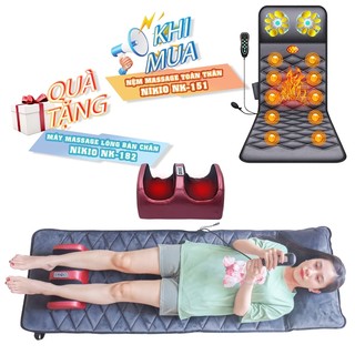 Nệm massage toàn thân hồng ngoại cao cấp có túi khí Nikio NK-151 - GIÁ RẺ