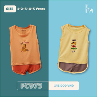 Bộ ba lỗ, cộc tay Father care chất petit cho bé