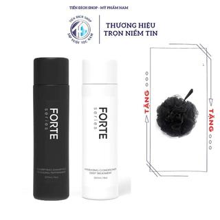 Dầu gội nam Forte Series Clarifying Shampoo 237ml và Dầu xả Hydrating Conditioner 237ml + Bông Tắm