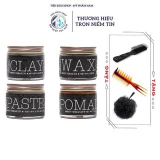 Sáp vuốt tóc 18.21 Man Made + Tặng lược tạo kiểu bán nguyệt, bông tắm, lược texture