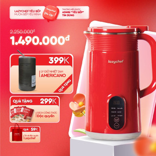 Máy Nấu Sữa Hạt Lazychef 5in1 LC01SH GHM Độ Ồn Thấp- Dung Tích 800ml, Tặng Sách Sữa Hạt và Túi Vải