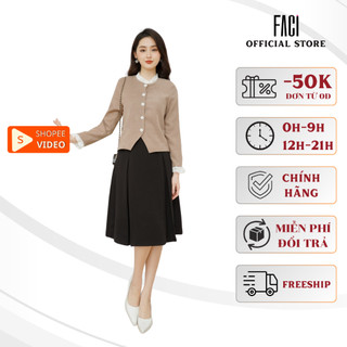 Áo khoác nhung tăm phối bèo nữ faci cira thiết kế dáng ngắn cổ bèo tay dài có lớp lót trong mềm - fa215