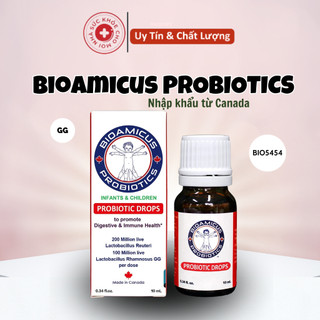 MGG.Men vi sinh BioAmicus Probiotic Drops hỗ trợ tiêu hóa cho bé, giảm đầy bụng, khó tiêu nhập khẩu từ Canada