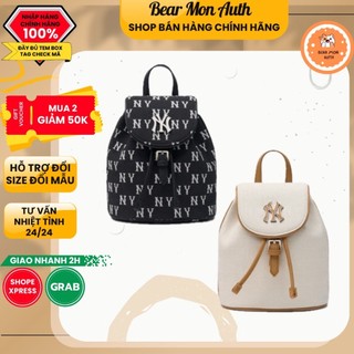 Balo Mini MLB Classic Monogram Jacquard Mini Backpack New York Yankees 3Abks014N Màu Trắng Đen