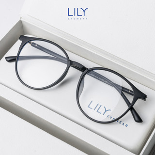 Gọng kính mắt nhựa dẻo thanh mảnh mắt tròn màu sắc thời trang LILYEYEWEAR 513