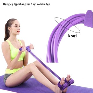 [6TP]Dây kéo đàn hồi 6 ống tập gập bụng, tập tay vai, dây đàn hồi tập yoga, gym,pilatesi