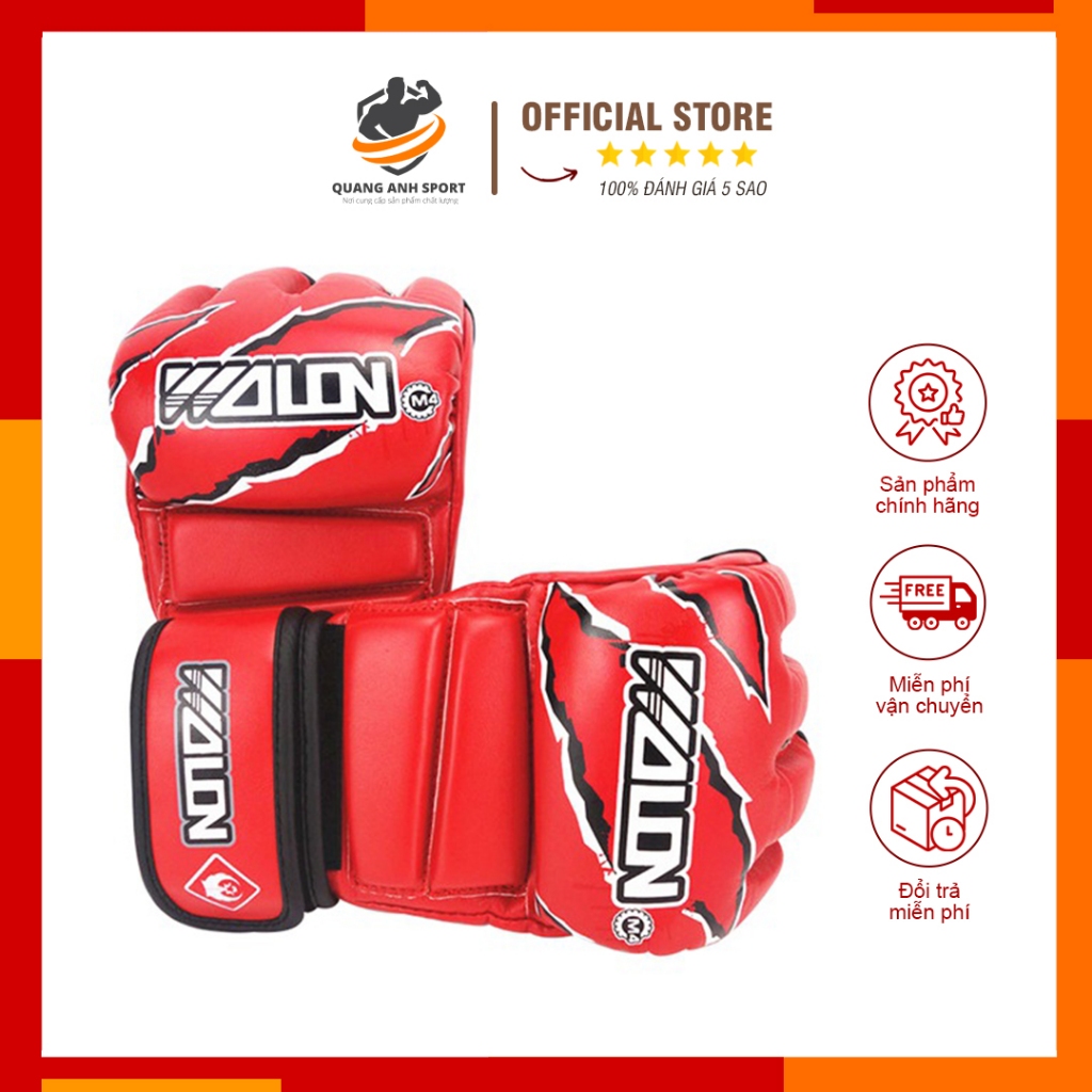 Găng Tay MMA Wolon Hở Ngón Dùng Tập Boxing, MMA, Muay Thái