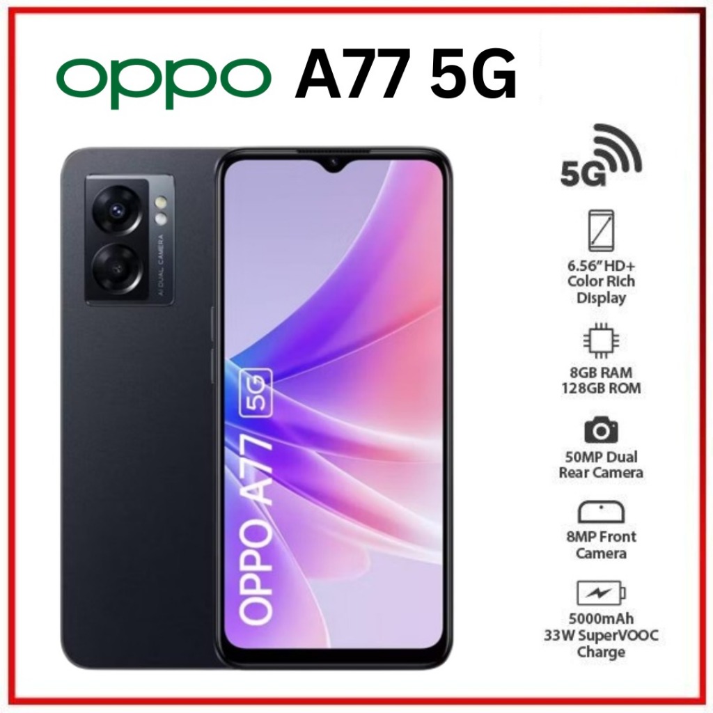 điện thoại Oppo A77 5G 2sim ram 8+3G rom 256G máy Chính Hãng, Bảo hành 12 tháng