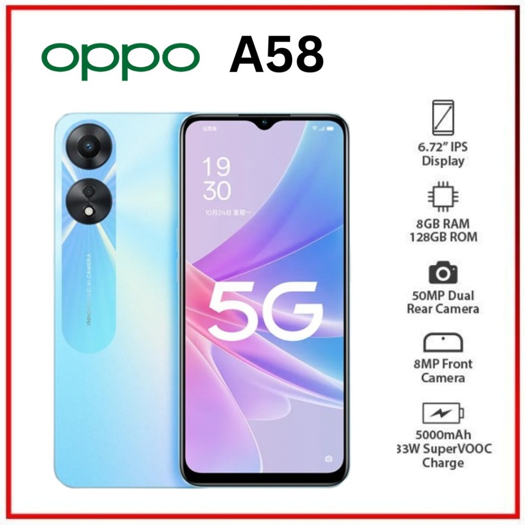 Điện Thoại Oppo A58 (12GB/128GB) Chính Hãng - Bảo Hành 12 Tháng