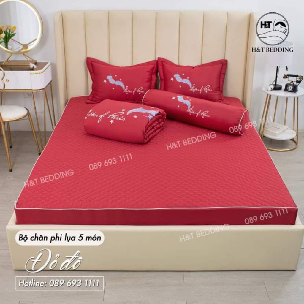 Bộ Chăn Ga Gối PHI LUA Bo Chun cao cấp <tặng kèm túi hộp>