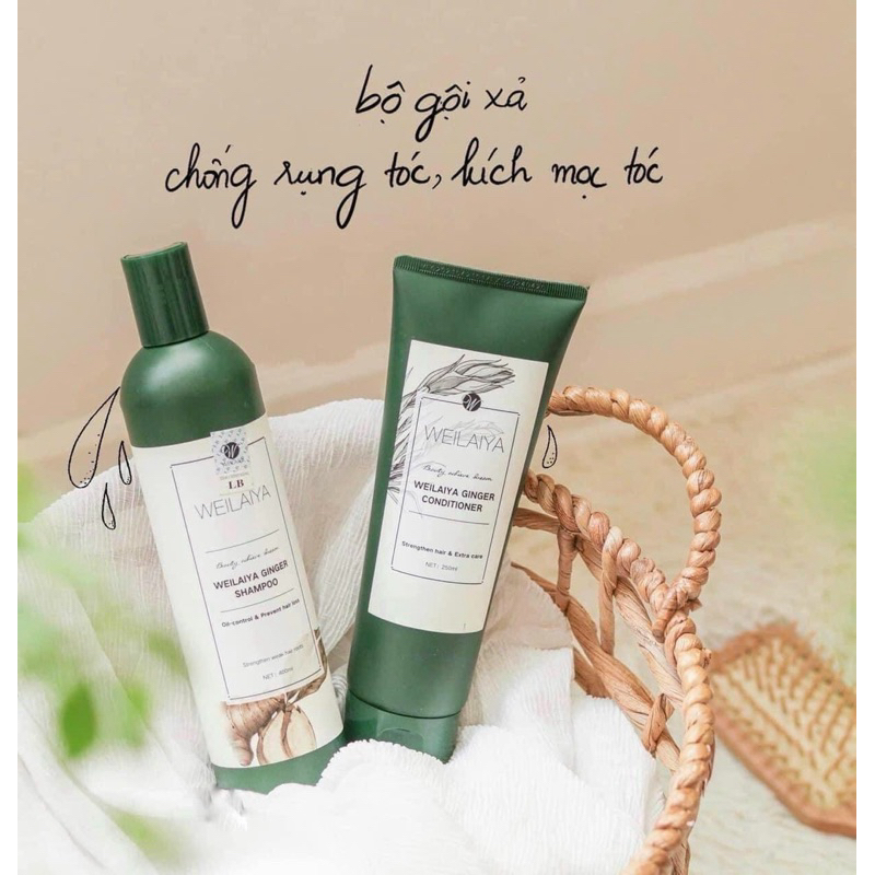 Dầu Gội + Xả Gừng Welaiya