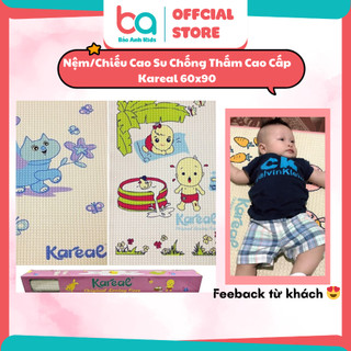 Nệm/chiếu cao su chống thấm cao cấp 60x90- đệm hơi nước siêu mát thoáng khí cho bé - bảo anh kids