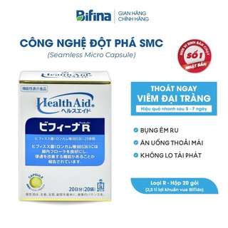 Men vi sinh Bifina Nhật Bản, Loại R 20 gói - Hỗ trợ hiệu quả viêm đại tràng cấp và mãn tính