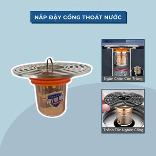 Nắp đậy cống thoát nước sàn nhà tắm chống nghẹt-nắp bịt ống cống,nắp chặn mùi hôi từ cống