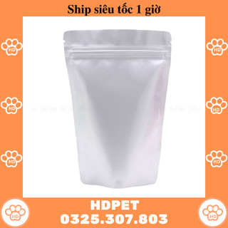 Túi zip bạc đáy đứng đựng thực phẩm 1 mặt bạc kt 22 x 30