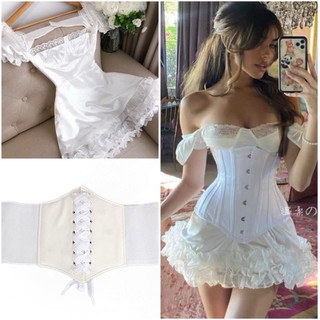 🌸 Thanh lý set đầm thiên nga trắng (size M) tặng kèm corset trắng 🌸