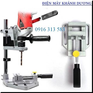 Khung gắn máy khoan kèm ê tô khung đế gắn khoan tay thành máy khoan bàn