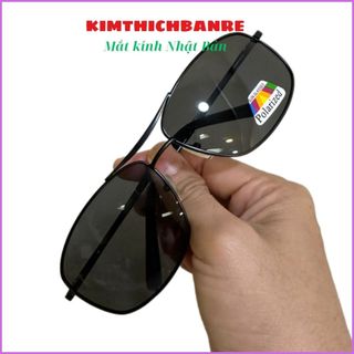 Kính râm thời trang nam màu đen tròng polaried chữ nhật lớn sành điệu BR2425