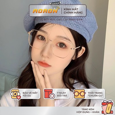 Kính Chống Ánh Sáng Xanh Gọng Kính Đa Giác Trendy Đa Sắc Màu Cá Tính Phù Hợp Với Mọi Khuôn Mặt AK102