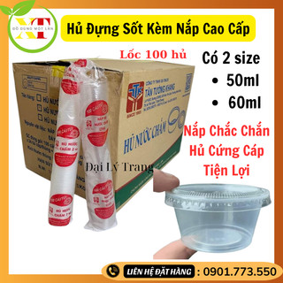 Hủ đựng sốt 50ml , 60ml , đựng nước chấm , đựng tương ớt , đựng gia vị nắp rời TTK